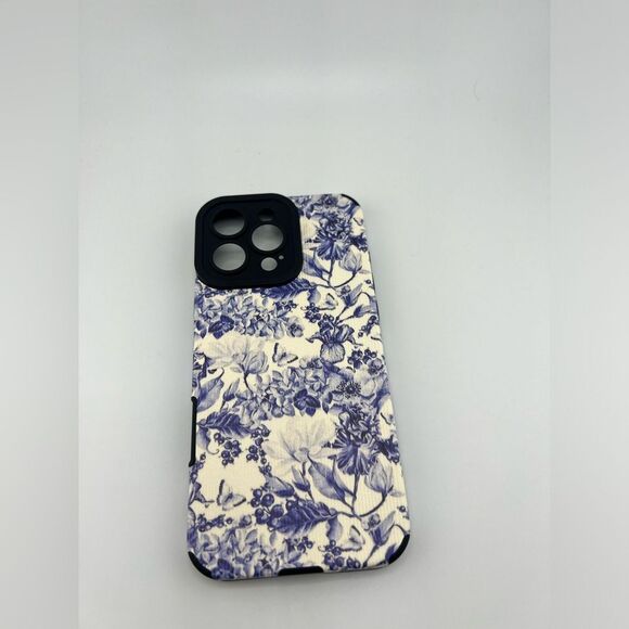 iPhone 16 Pro Max Case – Blue Floral Chinoiserie Print | Elegant & Protective - Picture 4 of 6